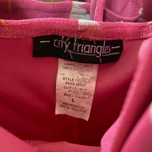 CITY TRIANGLES pink floral halter summer dress - Picture 4 of 5